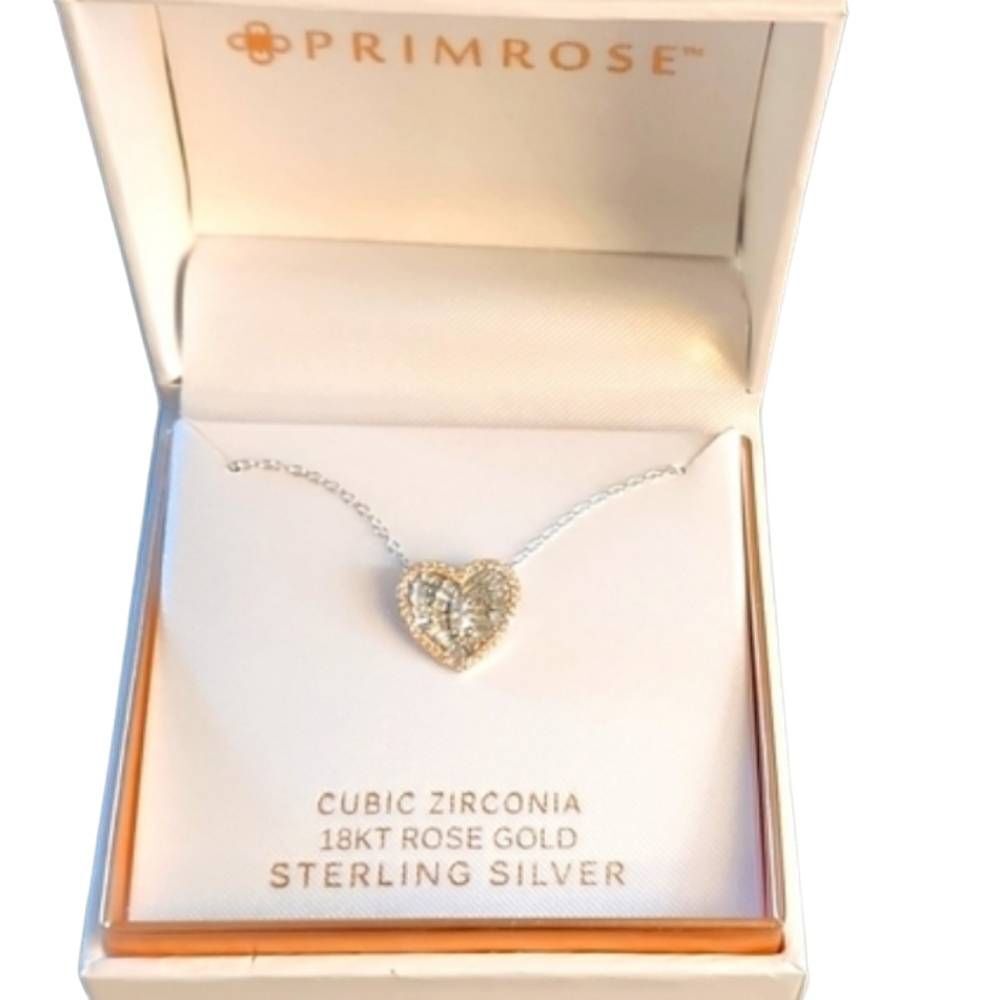 Primrose CZ Rose Gold Sterling Silver‎ Necklace